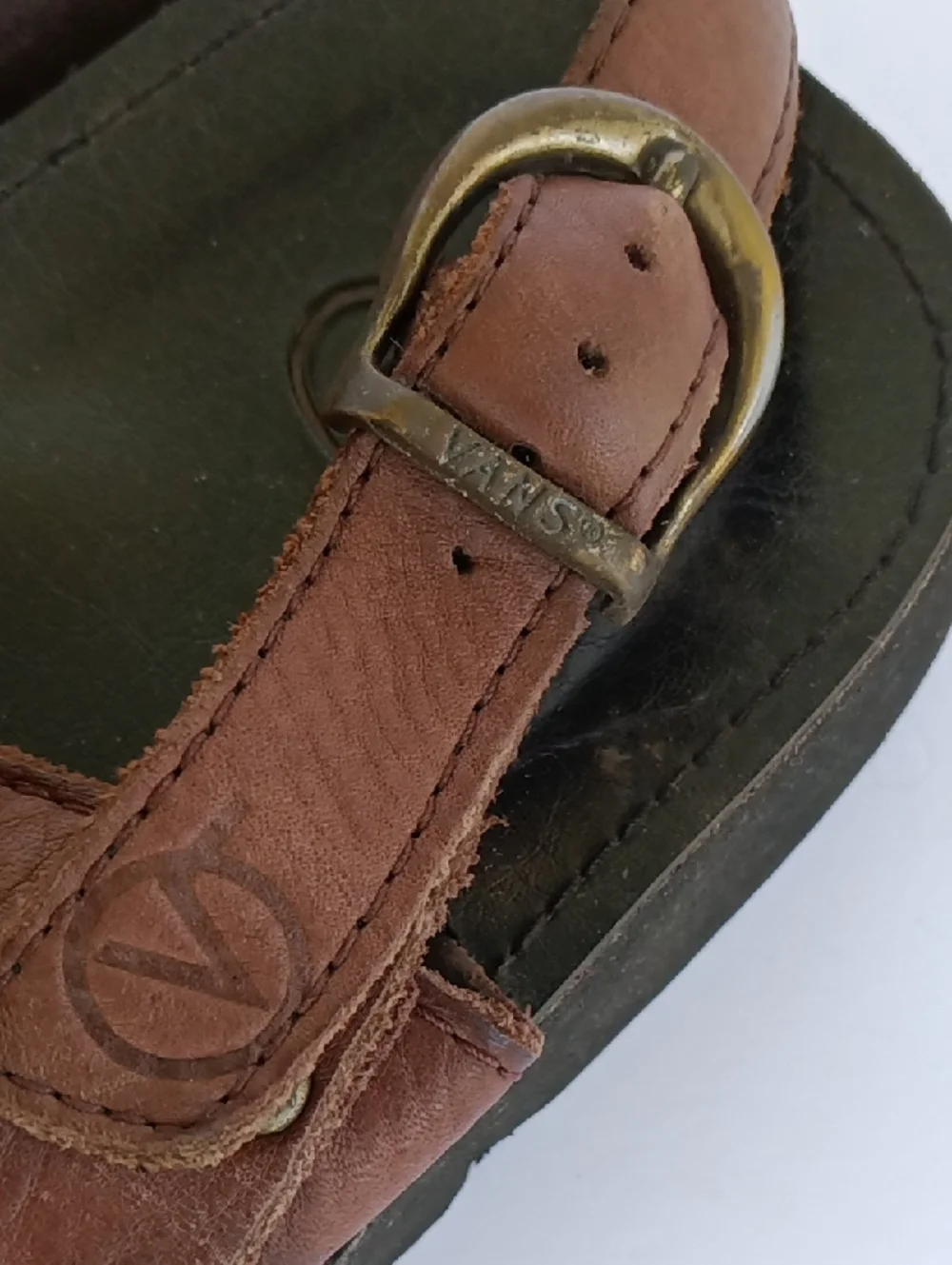 Vans Vintage Monk Sandals Mens Sze 12 Leather Upper